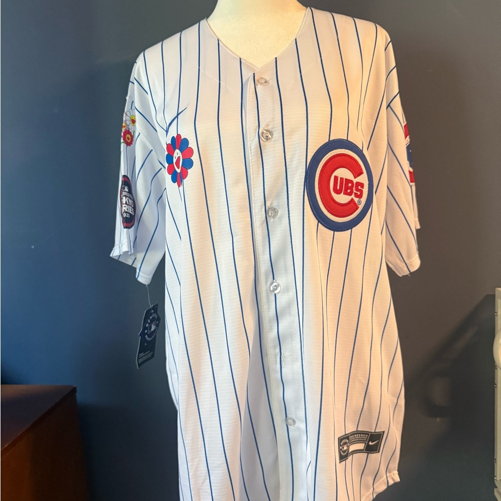 Chicago Cubs Tokyo Series (Takashi Murakami) Striped Jersey — 18 Imanaga